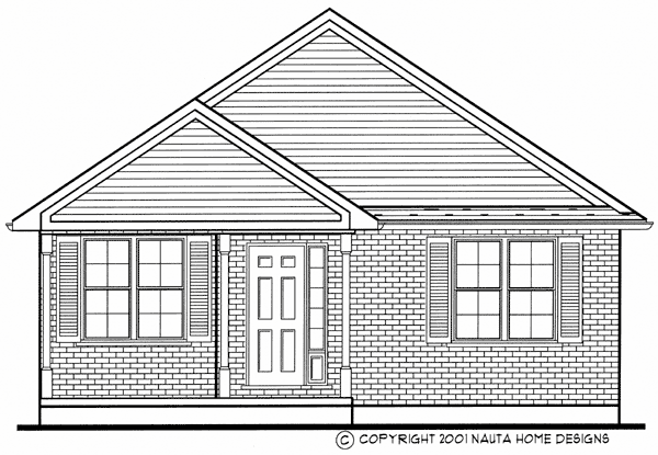 Bungalow House Plan BN296 Front Elevation