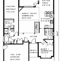 Bungalow House Plan, BN299 Floor Plan
