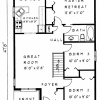 Bungalow House Plan BN300 Floor Plan