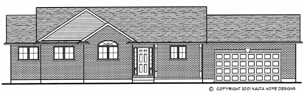 Bungalow House Plan, BN309 Front Elevation