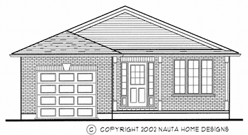 Bungalow House Plan BN323 Front Elevation