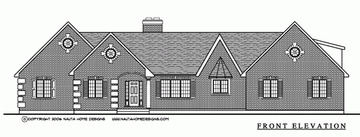 Bungalow house plan BN102 front elevation