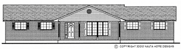 Bungalow house plan BN101 front elevation