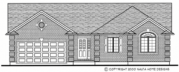 Bungalow house plan BN106 front elevation