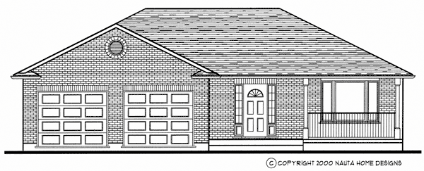 Bungalow house plan BN110 front elevation