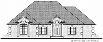 Bungalow house plan BN111 front elevation