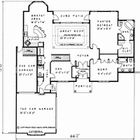 Bungalow house plan BN111 floor plan