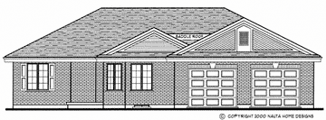 Bungalow house plan BN112 front elevation