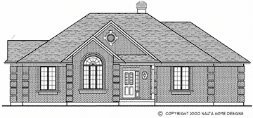 Bungalow house plan BN113 front elevation