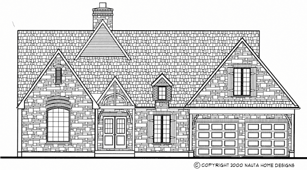Bungalow house plan BN114 front elevation