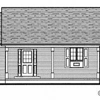 Bungalow house plan BN117 front elevation