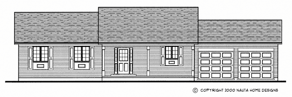 Bungalow house plan BN117 front elevation