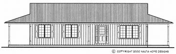 Bungalow house plan BN118 front elevation