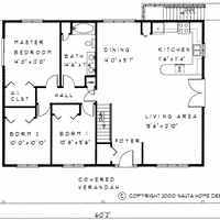 Bungalow house plan BN118 floor plan