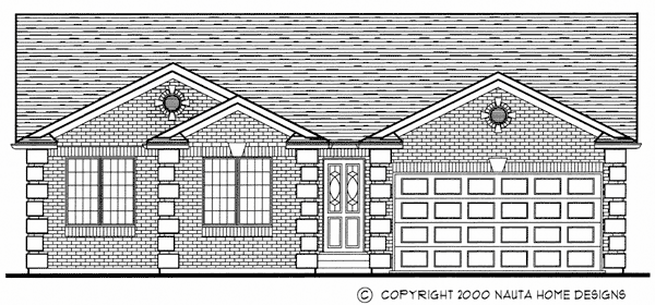 Bungalow house plan BN119 front elevation