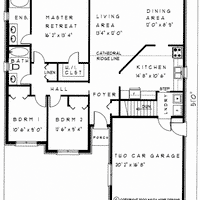 Bungalow house plan BN119 floor plan