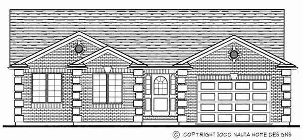 Bungalow house plan BN120 front elevation