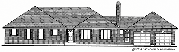 Bungalow house plan BN121 front elevation