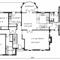 Bungalow house plan BN121 floor plan