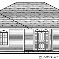 Bungalow house plan BN122 front elevation