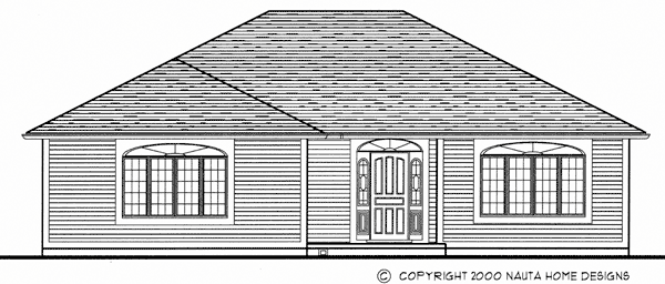 Bungalow house plan BN122 front elevation