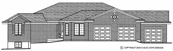 Bungalow house plan BN127 front elevation