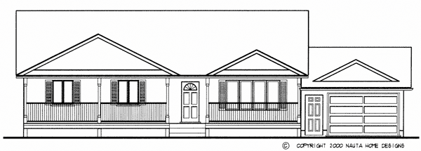 Bungalow house plan BN128 front elevation