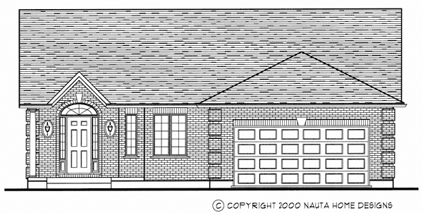 Bungalow house plan BN131 front elevation