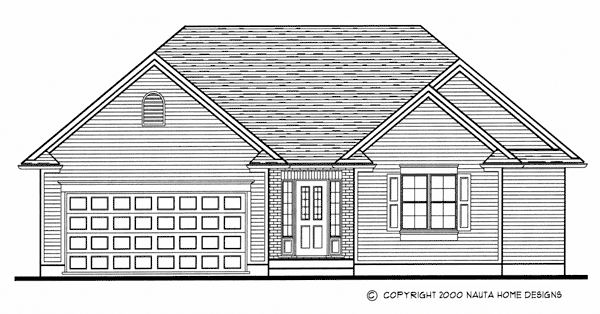 Bungalow house plan BN140 front elevation