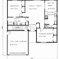 Bungalow house plan BN140 floor plan
