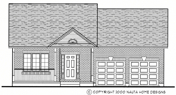 Bungalow house plan BN141 front elevation