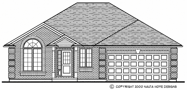 Bungalow house plan BN145 front elevation