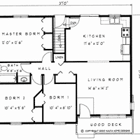 Bungalow House Plan BN150 Floor Plan