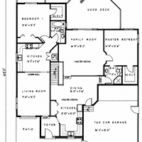 Bungalow house plan BN151 floor plan