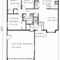Bungalow House Plan BN154 Floor Plan