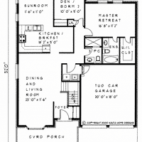 Bungalow house plan BN155 floor plan