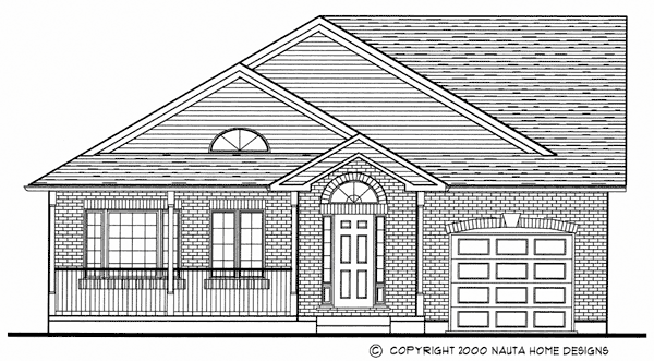 Bungalow house plan BN157 front elevation