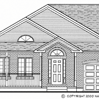 Bungalow house plan BN157 front elevation