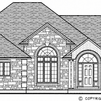 Bungalow house plan BN175 front elevation