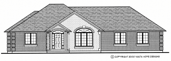 Bungalow house plan BN182 front elevation