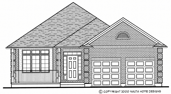 Bungalow house plan BN184 front elevation