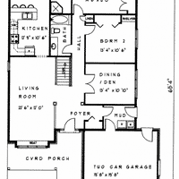 Bungalow house plan BN184 floor plan